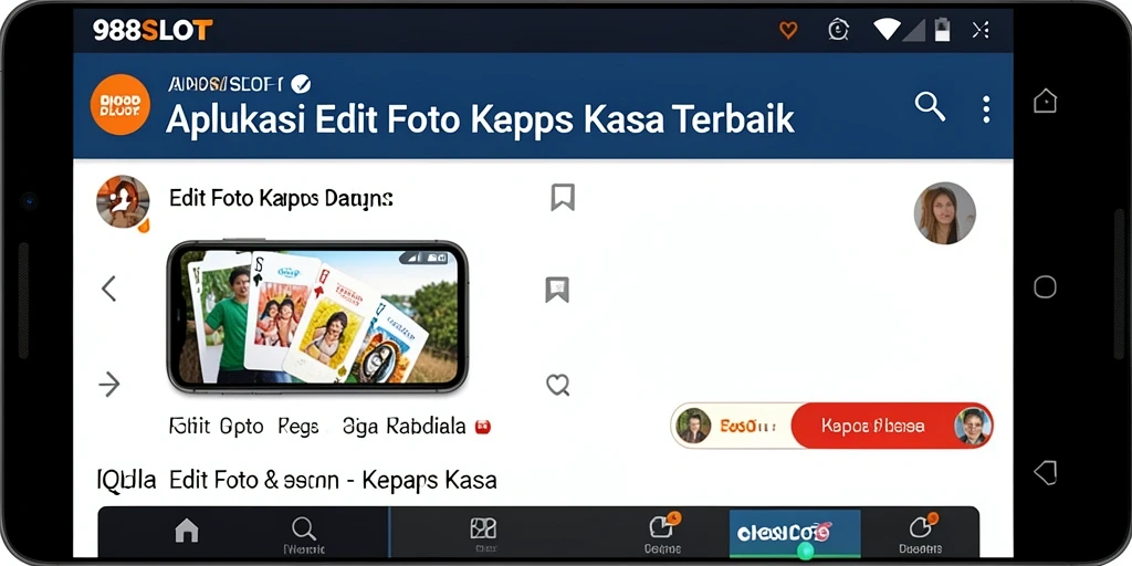 Tampilan antarmuka pengguna 988SLOT dengan alat edit kertas kaca.