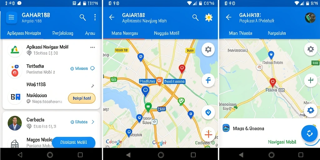 Tampilan antarmuka GAHAR188 yang intuitif untuk navigasi mobil.