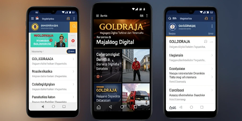 Antarmuka aplikasi GOLDRAJA yang sederhana dan menarik.