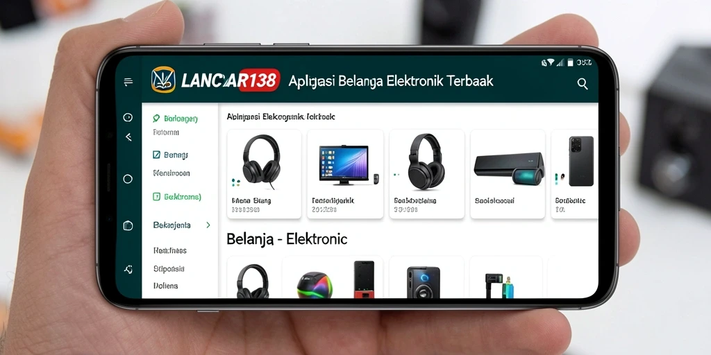 Tampilan antarmuka utama LANCAR138 dengan fitur belanja elektronik yang lengkap.