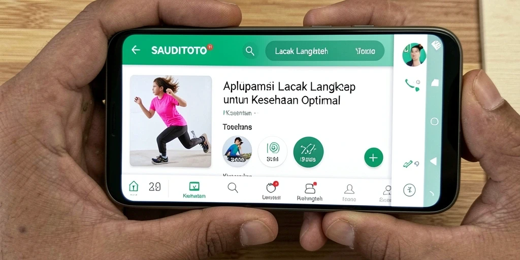 Antarmuka pengguna SAUDITOTO dengan fitur Lacak Langkah yang menarik.