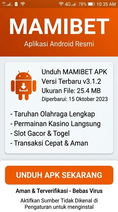 Unduh APK mamibet untuk Pengguna Android di Indonesia